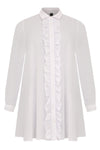 Blouse ruffled bubble - white - #4