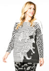 Sweater leopard stripe - white