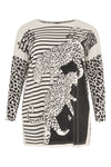 Sweater leopard stripe - white - #4