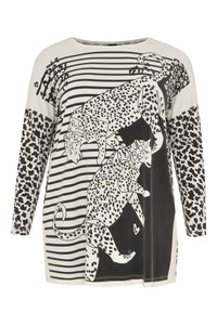 Sweater leopard stripe - white - #4