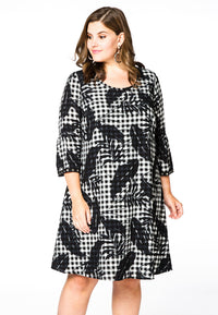 Dress flower check - black - #2