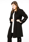 Cardi-jacket button INTERLOCK - black