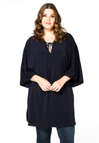 Tunic string v-neck - blue - #2