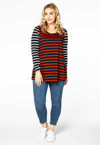 Tunic flare mix breton - blue - #1