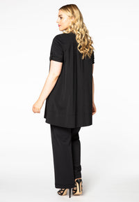 Tunic V-neck rolled sleeve COCO - black - #3