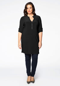 Tunic grandad collar DOLCE - black - #1