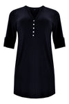 Tunic grandad collar DOLCE - blue - #4