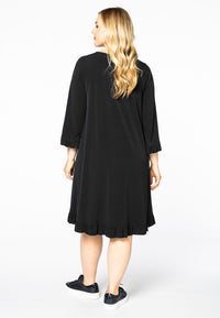 Dress ruffled button sleeve DOLCE - black - #3