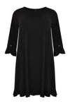 Dress ruffled button sleeve DOLCE - black - #4