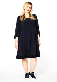 Dress ruffled button sleeve DOLCE - blue - #1