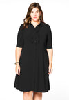 Blouse-dress ruffled DOLCE - black