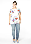 Blouse wide BOUQUET - white