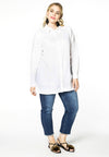 Blouse blind button closure LINEN - white - #2
