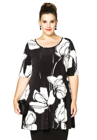 Tunic wide bottom ANNABEL - black - #2