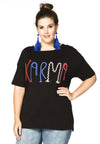 Shirt wide KARMA - black