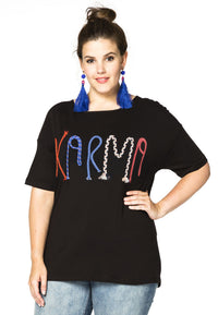 Shirt wide KARMA - black - #2