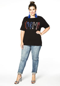 Shirt wide KARMA - black - #1