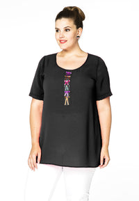 Tunic little bows BUBBLE - black - #2