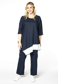 Trousers long LINEN - blue - #2