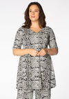 Tunic wide bot double V SNAKE - white