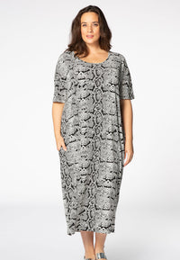 Dress wide SNAKE - white - #2