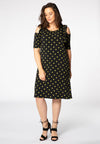 Dress cold shoulder DOTS - black - #2