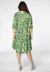 Dress beaded v-neck LEOPARD - green - #3