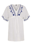 Blouse embroidered LINEN - white - #4