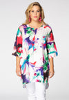 Tunic grandad collar ARIEL - white