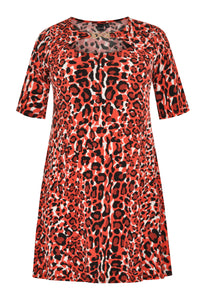 Tunic wide bottom RED LEO - red - #4