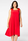 Dress flower straps DOLCE - red