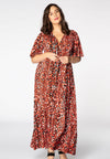 Dress cross-overlay RED LEO - red