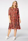 Dress ruffles RED LEO - red