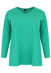 Pullover V basic - green - #4