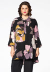 Blouse SELENA pointy hem - black