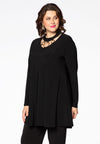 Tunic DOLCE wide bottom rings - black