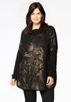 Pullover gold spray - black
