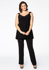 Singlet flare embelished DOLCE - black