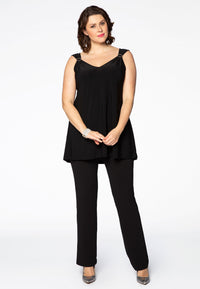 Singlet flare embelished DOLCE - black - #1