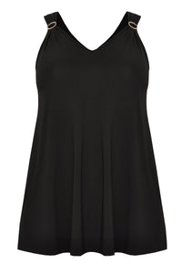 Singlet flare embelished DOLCE - black - #4