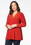 Tunic DOLCE flare v-neck - orange