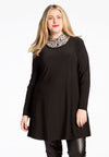 Tunic DOLCE wide bot leopard - black