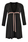 Cardigan DOLCE stripe tape - black - #4