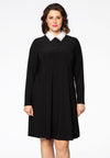 Dress DOLCE wide bot collar - black