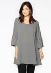Tunic wide bottom PIED DE POULE - black