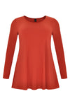 Tunic DOLCE flare long sleeve - orange