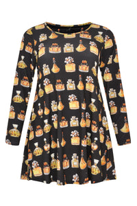 Tunic wide bottom PERFUME - black - #4