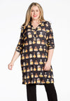 Tunic grandad collar PERFUME - black