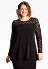 Tunic DOLCE flare lace - black