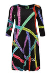 Dress NEON CHAINS A-line - black - #4
